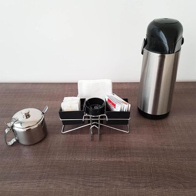 Conjunto 10 Porta Sachês Mexedor Açúcar Adoçante Chás Organizador Mesa Café Preto