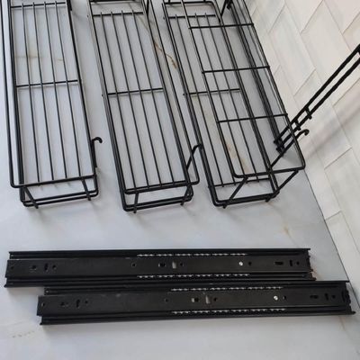 Coluna Corrediça Deslizante Preta Latas Óleo Suporte Temperos Condimentos Aramada Cozinha