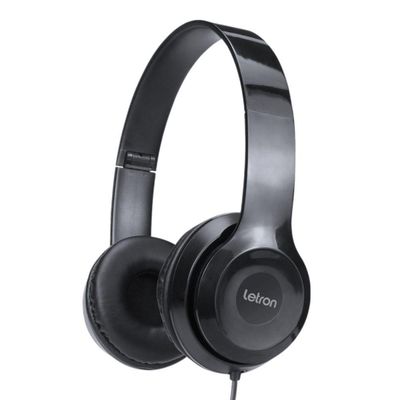 Fone De Ouvido Com Mic P3 Letron Office Wire Preto Estereo D
