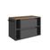 Gabinete Suspenso 80cm 4 Nichos Toalheiro Gaveta Mel Grafite BH8010MG