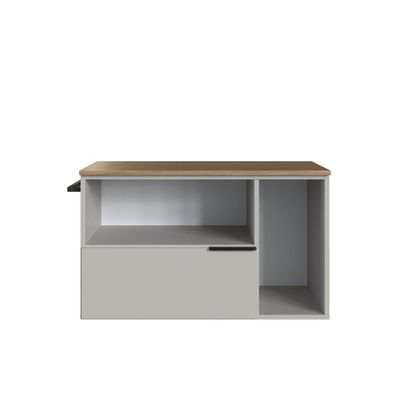 Gabinete Suspenso 80cm Mel Arenas Toalheiro Portas e Gaveta BH8020MA