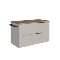 Gabinete Suspenso 80cm Mel Arenas Toalheiro Portas e Gaveta BH8020MA