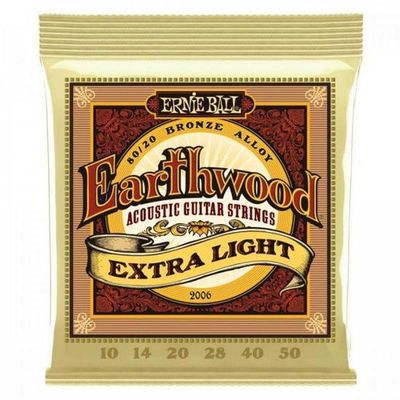 Encordoamento Para Violão Aço .010 Extra Leve Earthwood 2006