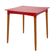 Mesa Tramontina Diana Em Polipropileno Vermelho 70cm Pernas De Madeira