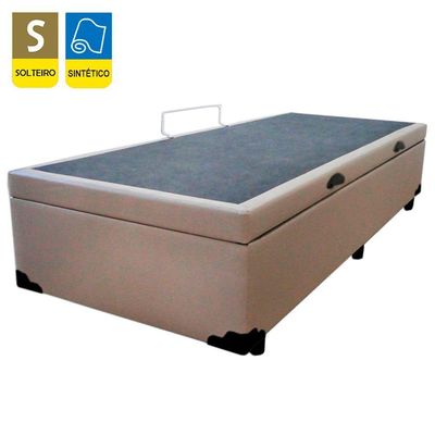 Cama Box Baú Solteiro Sintético Sereneprime Bege 88x188x44