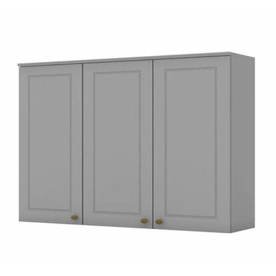 Cozinha Modulada 3 Peças Com Tampo Henn Americana Cinza