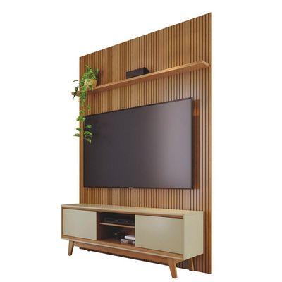 Conjunto Painel E Rack Moonshadow Cumaru Opala