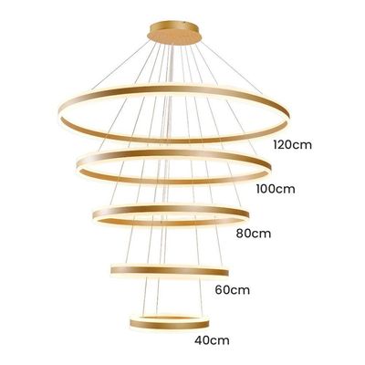 Lustre Pendente Sindora Dcd03021 Dourado Led Bivolt