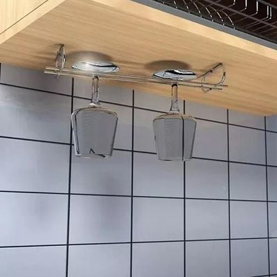 8 Suportes Organizador De Armário Porta Taças Cromado 35cm