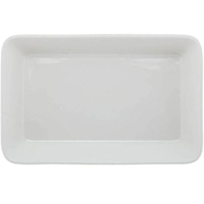 Conjunto 5 Assadeiras Travessas de Porcelana Branca 26x17cm Restaurante Buffet Lyor