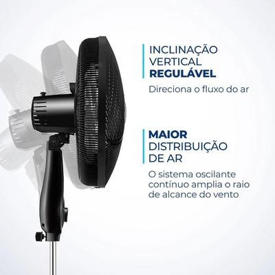 Ventilador De Coluna Mondial Vsp-40c-b 40cm 6 Pas - 220v