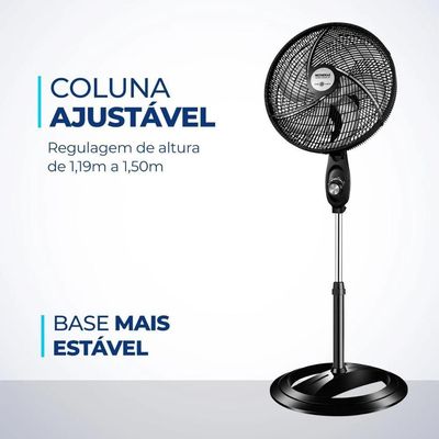 Ventilador De Coluna Mondial Vsp-40c-b 40cm 6 Pas - 220v