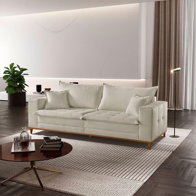 Sofá Matrix 02 Módulos De 90cm B25cm Meu Sofá Online A302 Linho Branco