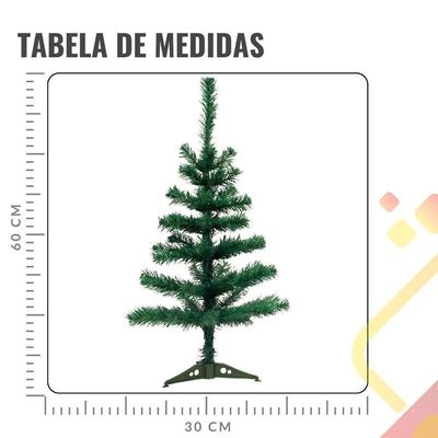 Árvore De Natal Verde Decorativa Pequena - 60cm