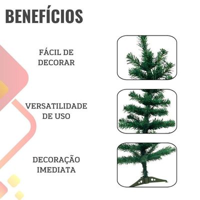 Árvore De Natal Verde Decorativa Pequena - 60cm