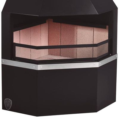 Lareira De Canto Com Kit Instalação Preto Fornos Pinhal