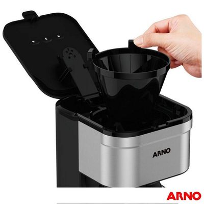Cafeteira Arno Preferita Preta Para Cafe Em Po - Cfpf 110v