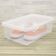 Kit 4 Caixas Organizadoras para Calçados 38 a 46 Empilháveis Transparentes Tampas Ventiláveis Transparente