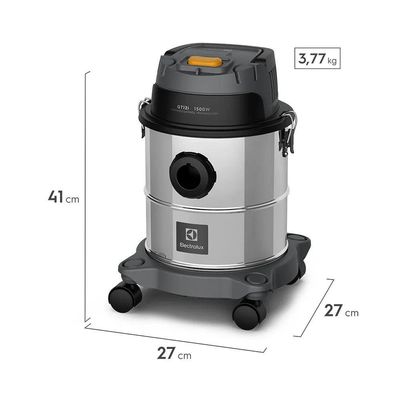 Aspirador De Pó E Água GT12I Inox 12 Litros Electrolux 220V