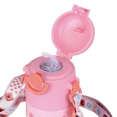 Garrafa Térmica Kids Alça Rosa 500ml