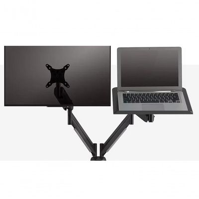 Suporte De Mesa Para Monitor Até 26 E Notebook Até 16 Articulado Octoo Clipway-n1 Base Preto