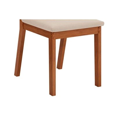 Kit 4 Cadeiras De Cozinha Talia 4 Un Cedro Suede Creme