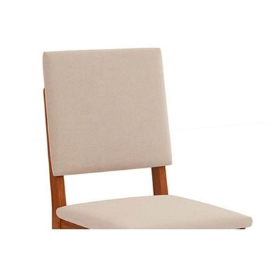 Kit 4 Cadeiras De Cozinha Talia 4 Un Cedro Suede Creme