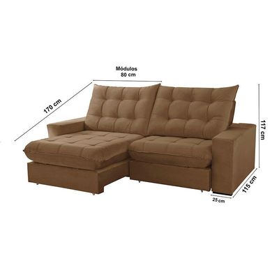 Sofá Livy Veludo 02 Módulos De 80cm B25cm Meu Sofá Online B016 Veludo Marrom