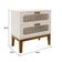 Mesa De Cabeceira 2 Gavetas Santorini Off White 60 Cm Com Tela Indiana - Off White