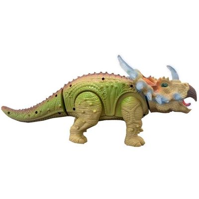 Dinossauro Elétrico Tricerátops Com Movimento Luz Leds E Som