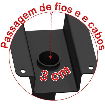 Suporte Teto Tv 10"-65" Vesa 600x400 Giro 360° Novo - Preto