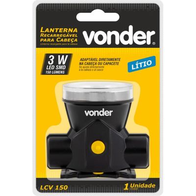 Lanterna Para Cabeca Recar Lcv150 Vonder