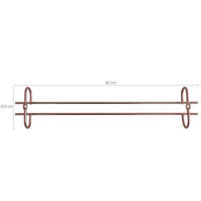 Conjunto 3 Organizadores Porta Taças 42cm Suportes Suspensos Para Taças Rosé Gold