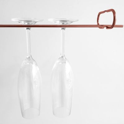 Conjunto 3 Organizadores Porta Taças 42cm Suportes Suspensos Para Taças Rosé Gold