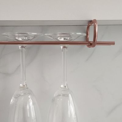 Conjunto 10 Organizadores Suportes De Taças 42cm Porta Taças Retos Rosé Gold