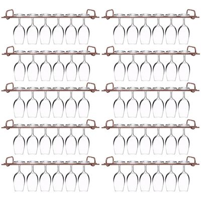 Conjunto 10 Organizadores Suportes De Taças 42cm Porta Taças Retos Rosé Gold