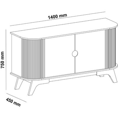 Aparador Buffet Artely Vivaldi Cinamomo Off White