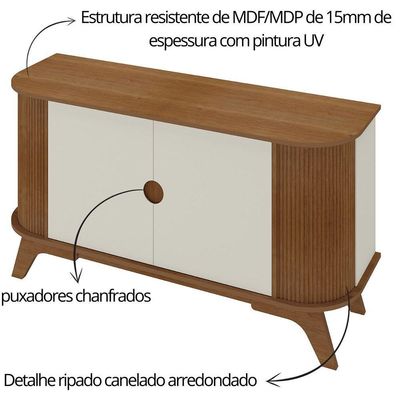 Aparador Buffet Artely Vivaldi Cinamomo Off White