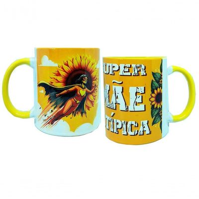 Kit Presente Canecas Super Pai Mãe Atipicos Com 2 Chaveiros