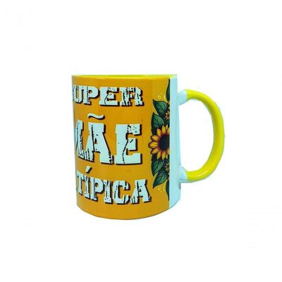 Kit Presente Canecas Super Pai Mãe Atipicos Com 2 Chaveiros