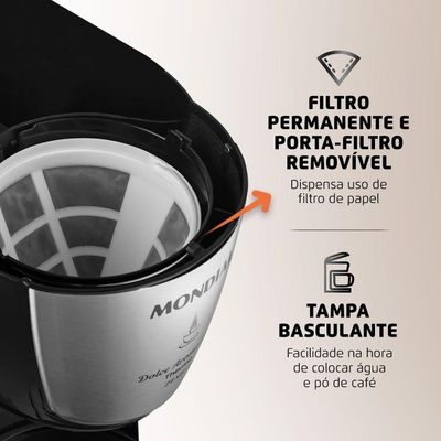 Cafeteira Elétrica Dolce Arome C-33jt-24x 220v-preto/inox 220V