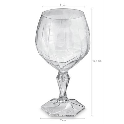 Taça Para Água Suco 350ml Plástico UZ Tango Translucida Transparente