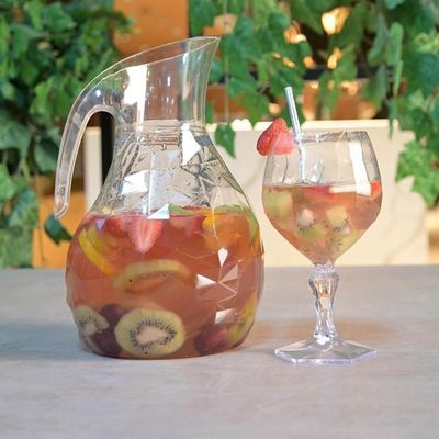Taça Para Água Suco 350ml Plástico UZ Tango Translucida Transparente