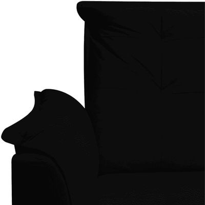 Sofá 2 Lugares Namoradeira Marrocos 1,40m Sala De Tv Estar Recepção Suede Preto Mabe Magazine