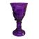 Taça Halloween Transparente Caveira Roxa