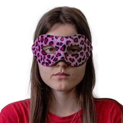 Máscara De Carnaval Veneziana Oncinha Rosa