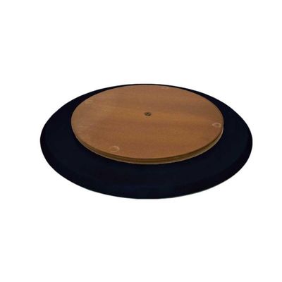 Prato Giratorio Com Vidro Laqueado 50cm Preto