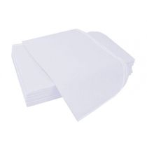 Flanela Branco 28X38 - 12 Unidades