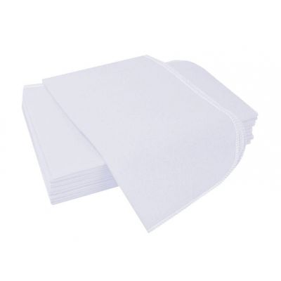 Flanela Branco 28X38 - 12 Unidades