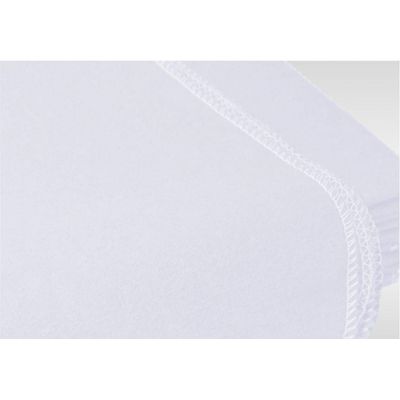 Flanela Branco 28X38 - 12 Unidades